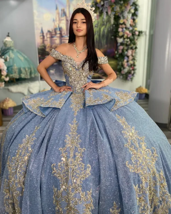 SE002-2 Tulle Lace Quinceanera Dresses Princess Ball Gown Sweet 16 Party Dresses