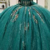 SE007--2 Gorgeous Glittery Tulle Appliqued Quinceanera Dresses Off Shoulder Sweet 16 Party Gowns