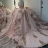 SE008-5 Sweetheart Tulle Ruffle Lace Appliqued Blush Quinceanera Dresses for Sweet 16 Party