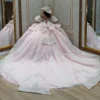 SE009-2 Gorgeous Glittery Tulle Appliqued Quinceanera Dresses Off Shoulder Sweet 16 Party Gowns