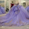 SE010-5 Princess Tulle Lace Beaded Lilac Quinceanera Dresses Ball Gown Sweet 15 Party Dress